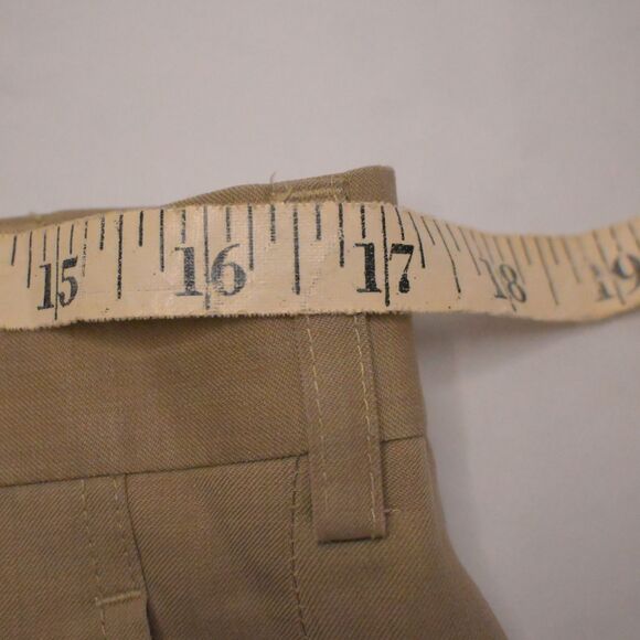 Jos A Bank Travelers Collection Mens 34x32 Beige Wool Pleated Dress Pants - Picture 4 of 6